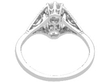 Platinum Antique Two Stone Ring back