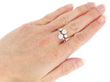 wearing Diamond Crossover Cluster Ring