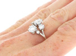 Diamond Crossover Cluster Ring in Platinum on hand