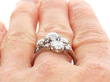 Diamond Crossover Cluster Ring in Platinum on finger