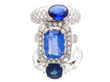 sapphire rings stacked