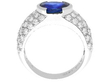 Vintage Half Bezel Sapphire and Diamond Ring setting