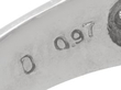 Half Bezel Sapphire and Diamond Ring hallmarks