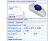 Vintage Half Bezel Sapphire and Diamond Ring grading card