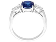 Sapphire Ring with Pear Side Diamonds setting