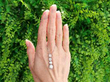 4 Diamond Drop Pendant Necklace in Platinum outside