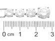 4 Diamond Drop Pendant Necklace in Platinum size