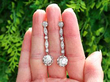 1930s Platinum Diamond Drop Earrings outside