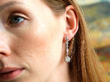 wearing 1930s Platinum Diamond Drop Earring
