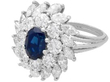 Sapphire and Diamond Cocktail Ring
