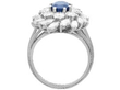 Mid-20th Century Sapphire and Diamond Cocktail Ring setting