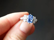 Oval Sapphire Ring with Baguette Diamonds