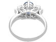 Oval Sapphire Ring with Baguette Diamonds back