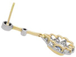 Pear Sapphire Drop Earring back off