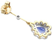Pear Sapphire Drop Earring in Yellow Gold reverse