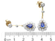 Pear Sapphire Drop Earrings in Yellow Gold size