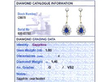 Pear Sapphire Drop Earrings in Yellow Gold grading card
