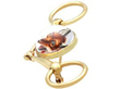 Victorian Crystal Fox Brooch in Gold side