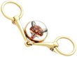 antique Victorian Crystal Fox Brooch in Gold