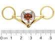 Victorian Crystal Fox Brooch in Gold size