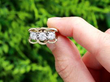 diamond and yellow gold trilogy ring outside