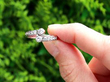 diamond twist ring in white gold outside