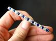 Antique Sapphire and Diamond Bar Brooch in platinum