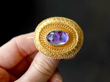 antique Gold Paste Brooch
