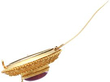 Victorian Gold Paste Brooch open