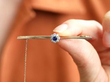 sapphire diamond bar brooch