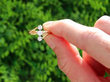 Art Nouveau Style Three Stone Ring outside