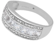 contemporary white topaz eternity ring