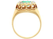 Antique Gold Emerald diamond Ring