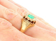 Antique Gold and Emerald Ring being worn