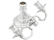 Silver Candelabra with 2 Arms close up