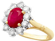 Vintage Ruby Ring with diamonds
