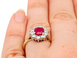 Vintage Ruby Ring on finger
