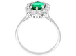 vintage emerald and diamond cocktail ring
