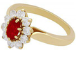 Vintage Ruby Ring with Diamonds 