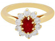 Vintage Ruby Ring with Diamonds 