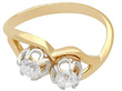 Two Stone Diamond Twist Ring