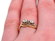 Two Stone Diamond Twist Ring Wearing