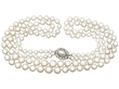 Double strand pearl necklace with clasp