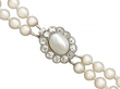 Double strand pearl necklace with clasp