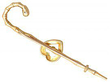 Victorian Gold Cane Brooch Antique