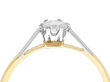 1950s Round Cut Diamond Solitaire in 18ct Yellow Gold