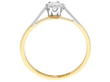 1950s Round Cut Solitaire in 18ct Yellow Gold Wearing