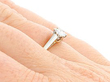 1950s Round Cut Solitaire in 18ct Yellow Gold Wearing