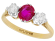 Ruby and Diamond Ring 18ct Yellow Gold