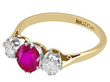 Ruby and Diamond Ring 18ct Yellow Gold